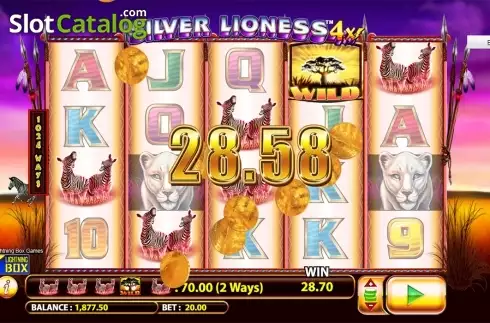 画面7. Silver Lioness 4x (シルバー・ライオネス4x) カジノスロット