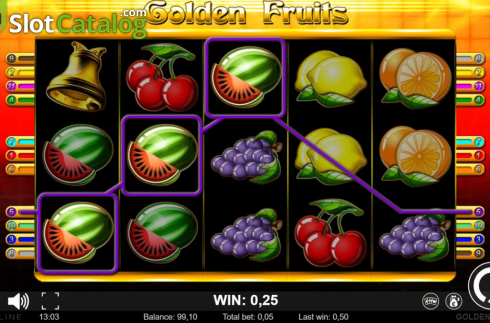 Οθόνη5. Golden Fruits (Lionline) Κουλοχέρης 