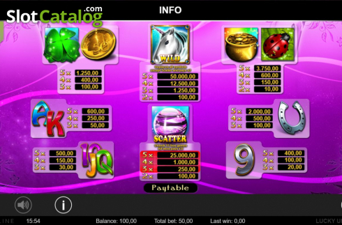 Bildschirm5. Lucky Unicorn slot