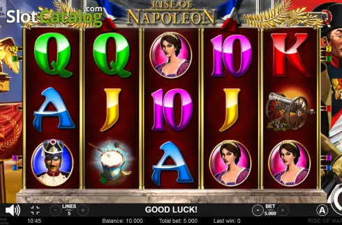 Reel screen. Rise of Napoleon slot