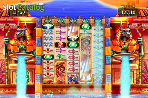 Free Spins Gameplay Screen 2. Gems of the Nile slot