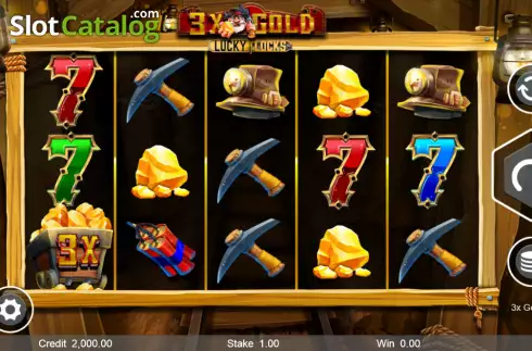 画面2. 3x Gold Lucky Locks カジノスロット