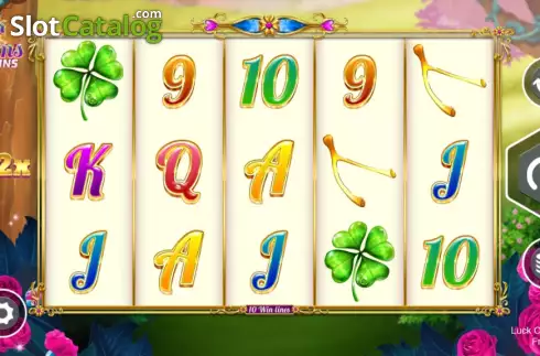 Game screen. Luck of the Charms Free Spins slot