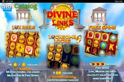 Bildschirm2. Divine Links slot