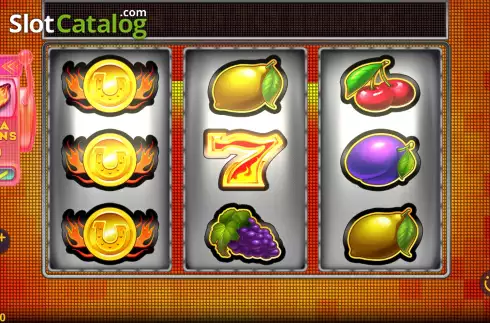 Game Screen. Coins on Fire slot