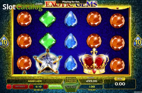 Bildschirm2. Exotic Gems slot