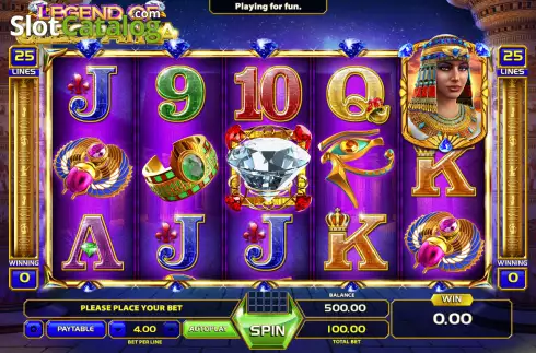 Reels screen. Legend of Cleopatra (Lucky Games) slot