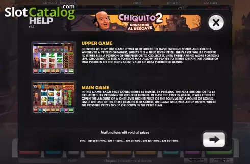 Different games screen. Chiquito 2 slot