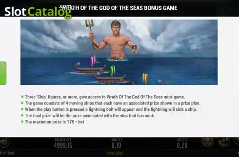 Bonus Game screen 3. God of Seas slot
