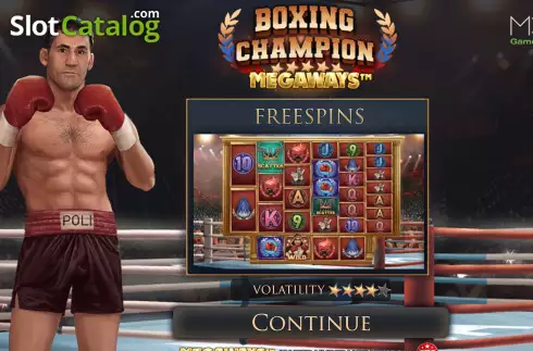Start Screen. Boxing Champion Megaways slot