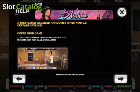 Game Features screen 3. Ainhoa slot
