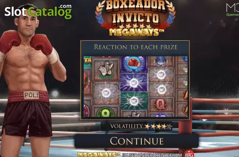 Start Screen. Boxeador Invicto Megaways slot