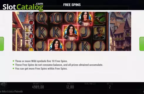 Free Spins screen. Elsa Anka Estaca Plateada slot