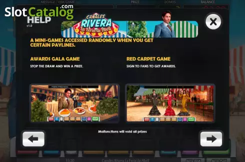 Game Rules screen 4. Canales Rivera La Feria de Abril slot