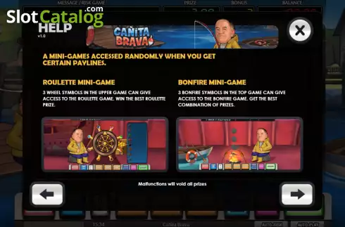 Game Features screen 4. Cañita Brava slot