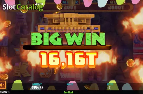 Big Win screen. Jade Goddess slot