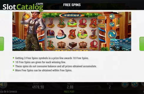 Free Spins screen. Oktober Party slot