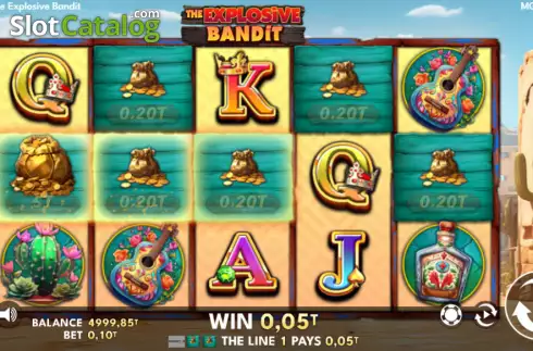 Win screen. The Explosive Bandit slot