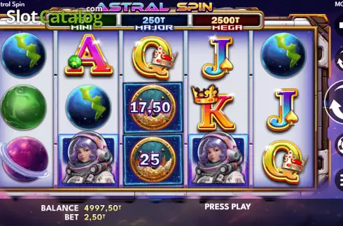 Reels screen. Astral Spin slot