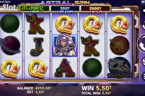 Win screen. Astral Spin slot