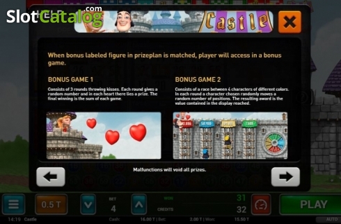 Bonus Game 1. Castle Bingo slot