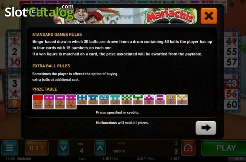 Captura de tela4. Mariachis Bingo slot