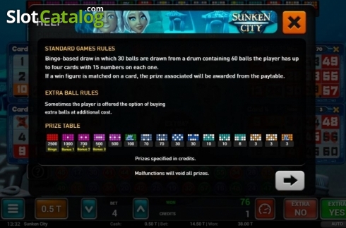 Captura de tela4. Sunken City Bingo slot