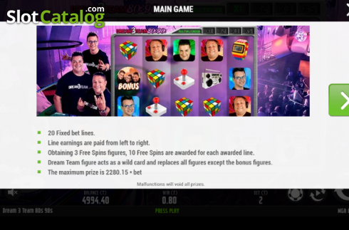 Captura de tela6. Dream 3 Team 80s - 90s slot