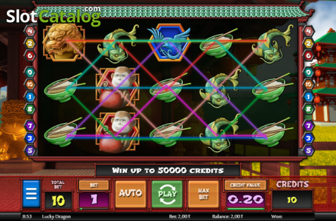 Game Workflow screen. Lucky Dragon (MGA) slot