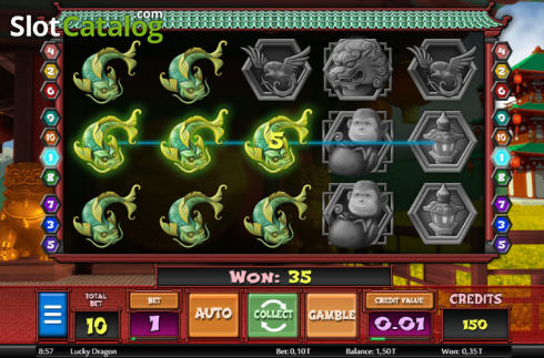 Win Screen. Lucky Dragon (MGA) slot