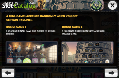 Paytable 3. Roma (MGA Games) slot