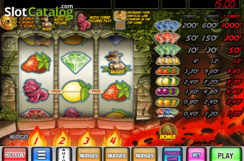 Game Workflow screen. Volcano (MGA) slot