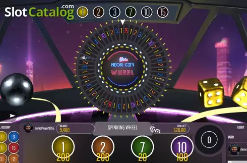 Captura de tela4. Neon City Wheel slot