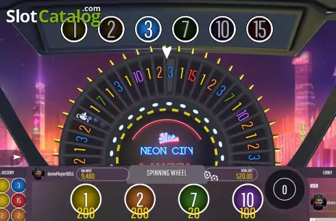 Ecran5. Neon City Wheel slot