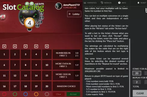 Bildschirm6. Lucky 8 (Macaw Gaming) slot
