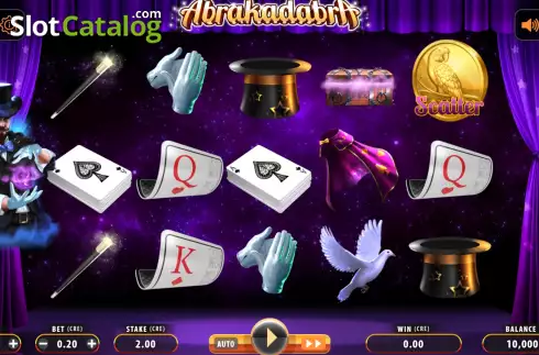 画面2. Abrakadabra (Macaw Gaming) カジノスロット