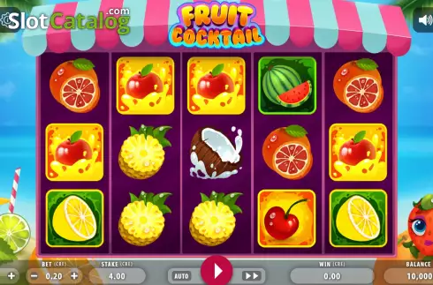 Ekran2. Fruit Cocktail (Macaw Gaming) yuvası