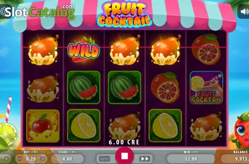 Écran4. Fruit Cocktail (Macaw Gaming) Machine à sous