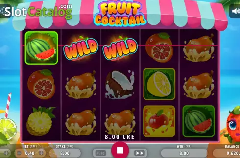 Ekran5. Fruit Cocktail (Macaw Gaming) yuvası