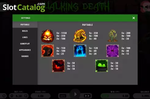 Bildschirm8. Walking death (Macaw Gaming) slot