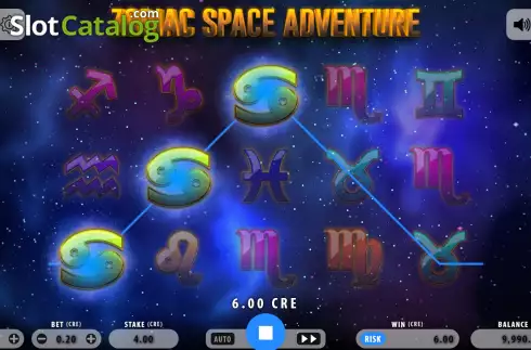 Écran3. Zodiac Space Adventure Machine à sous
