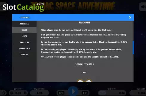 Skärmdump9. Zodiac Space Adventure slot