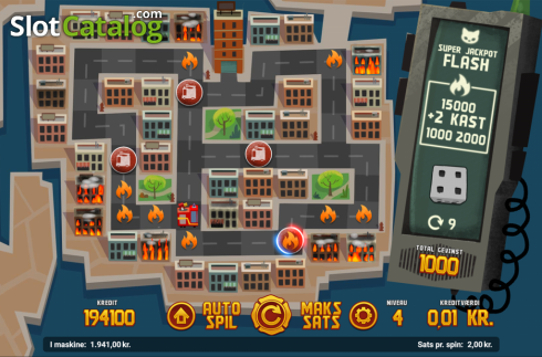 Map Feature. Fire Fighters to the Rescue! slot