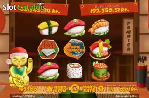 Game screen. Sushi (Magnet Gaming) slot