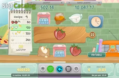 The Recipe feature screen 3. Baking Day slot