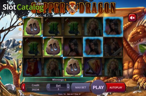 Win screen 2. Copper Dragon slot