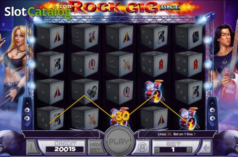 Win screen 2. Rock Gig Dice slot