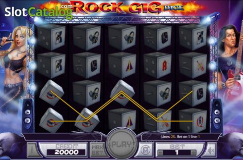 Win screen 3. Rock Gig Dice slot