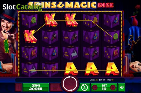 Win screen 2. Spins and Magic Dice slot