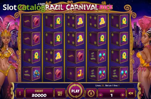 Reel Screen. Brazil Carnival Dice slot